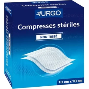 COMPRESSE EN NON TISSE 10X10CM BT 20