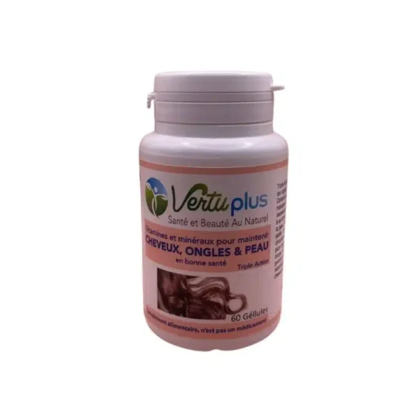 CHEVEUX ONGLES & PEAU X 60 GELULES VERTUPLUS