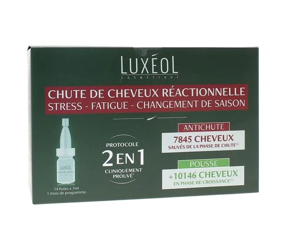 LUXÉOL CHUTE DE CHEVEUX RÉACTIONNELLE 2 EN 1