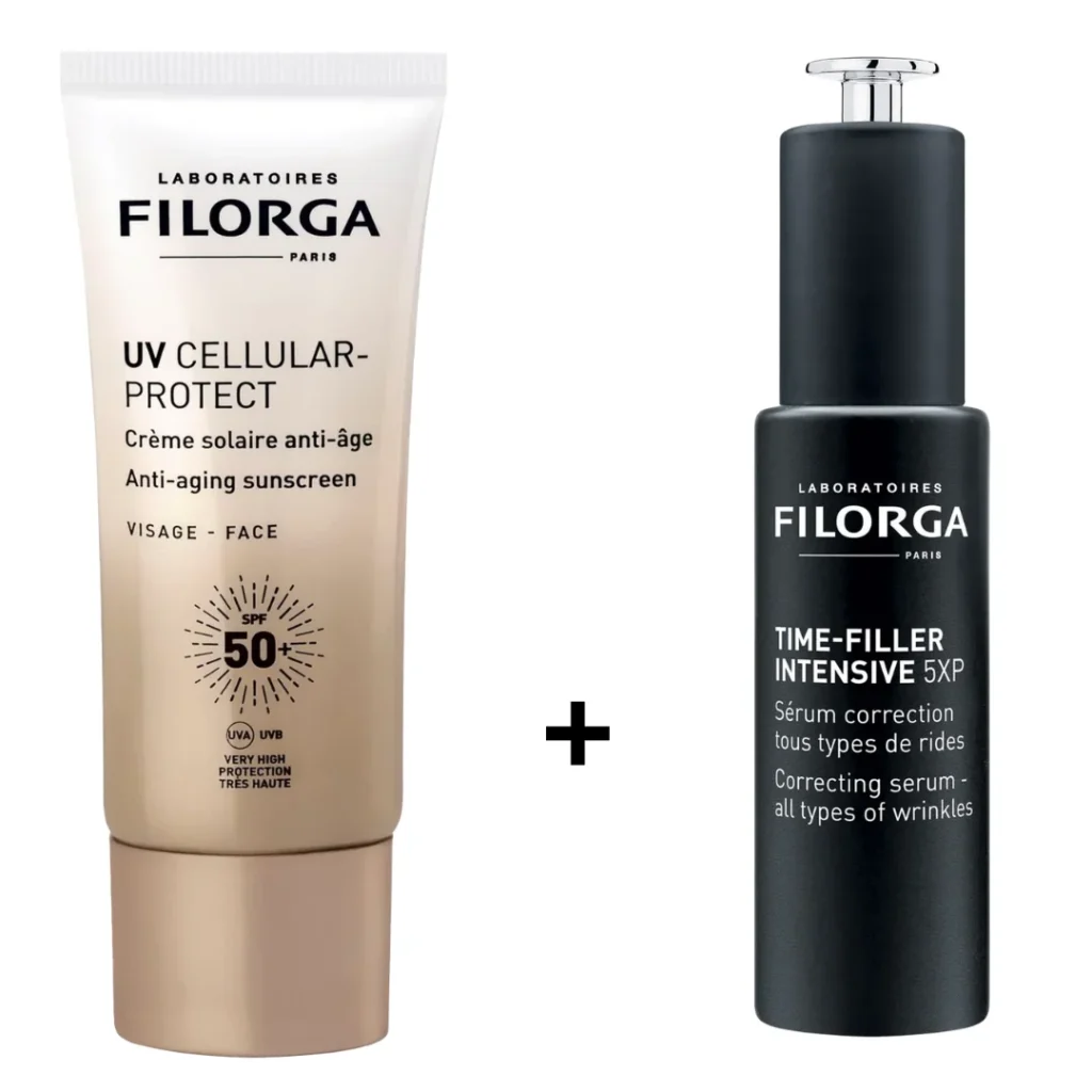 FILORGA UV CELLULLAIRE + MINI TIME FILLER 5M + GUA SHA