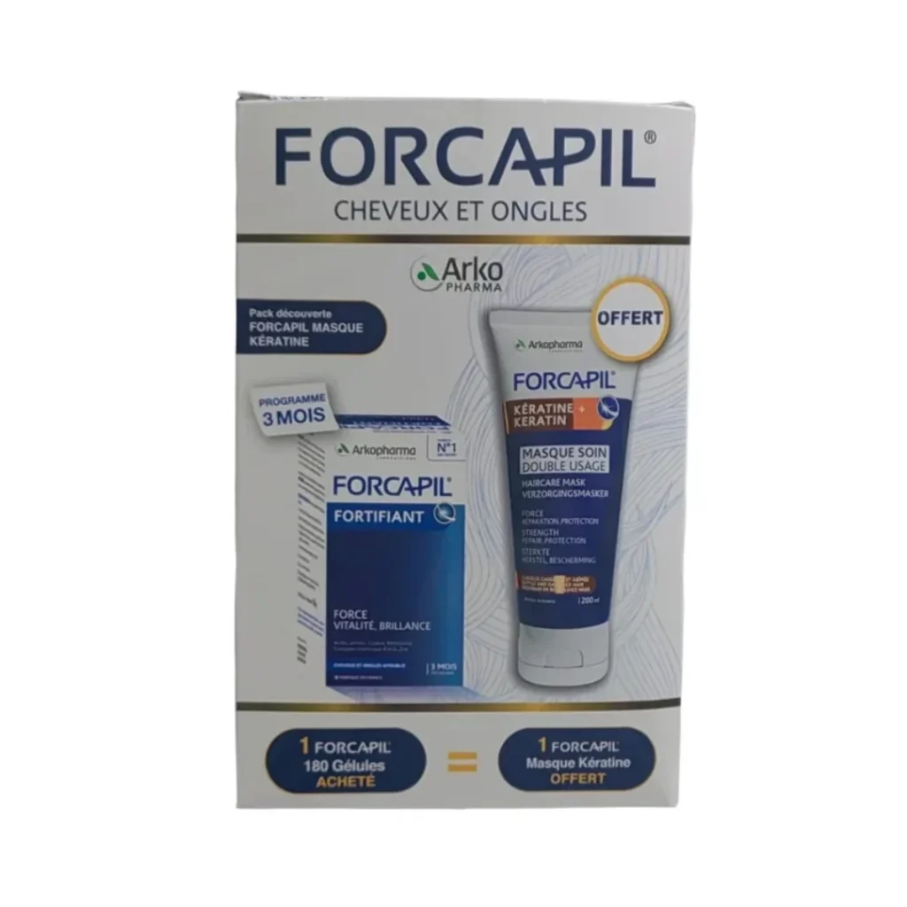 FORCAPIL BT 180 GELULES + FORCAPIL GELULE BOITE DE 60 GELULES PACK
