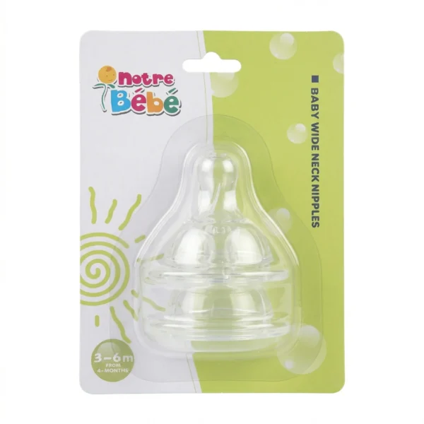 NB TETINES WIDE NECK X 2 MEDIUM 3-6M (COMED)