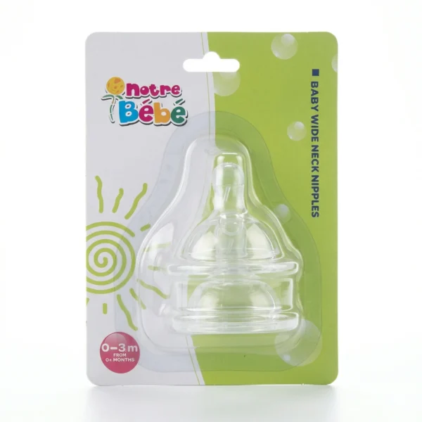 NB TETINES WIDE NECK X 2 SMALL 0-3 M+ (COMED)