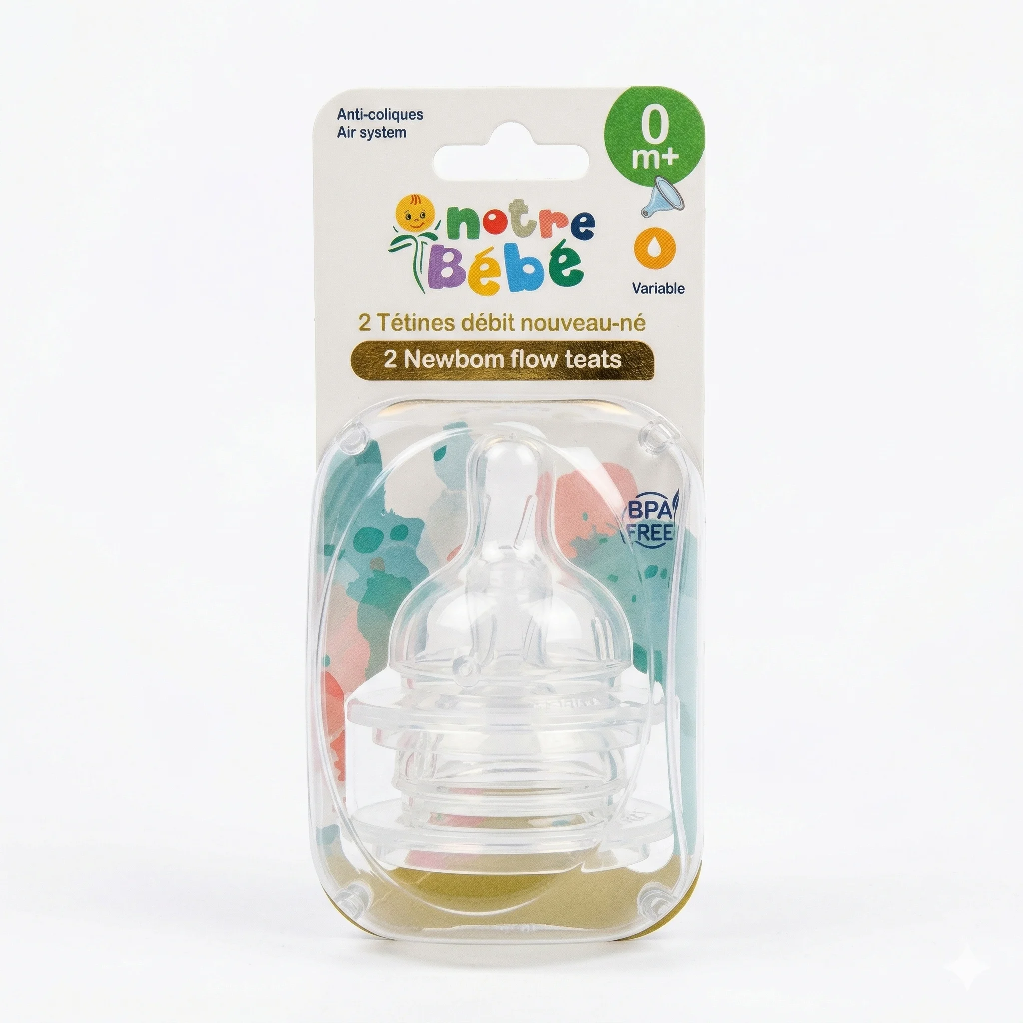NB PLUS TETINE ANTI COLIQUES EN SILICONE X 2 SMALL 0M+ - Image 1