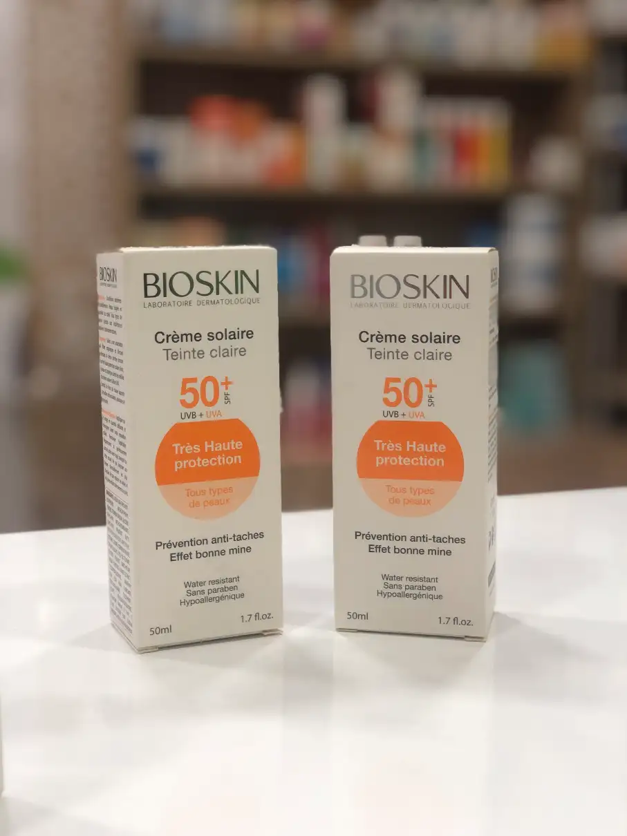 BIOSKIN CREME SOLAIRE TEINTE CLAIRE 50 ML - Image 1