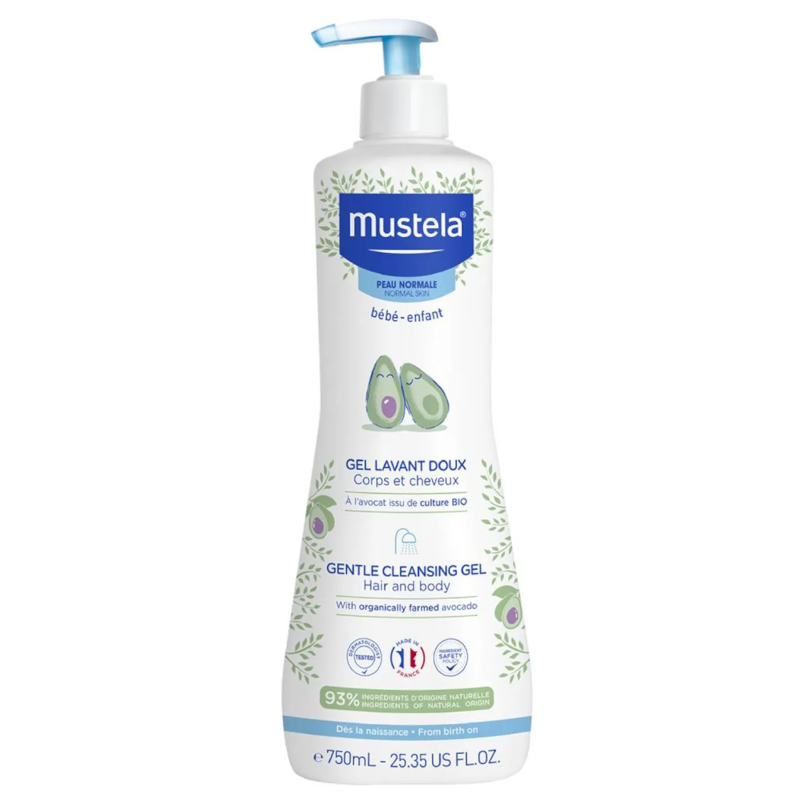 MUSTELA GEL LAVANT DOUX CHEVEUX ET CORPS 750 ML - Image 1