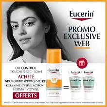 EUCERIN ECRAN SUN TOUCHER SEC GEL CREME HUILE CONTROLE + MINI DERMOPURE SERUM+MIN TRIPLE EFFECT