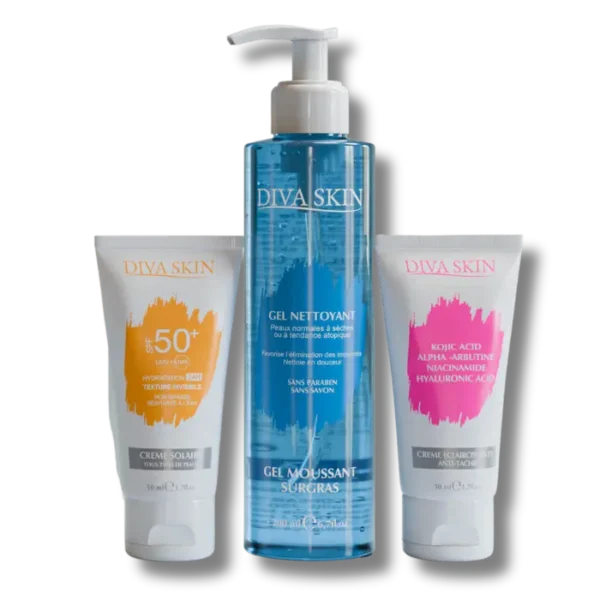 DIVASKIN DUO PACK CREME ANTI TACHES 50 ML + GEL NETT+ECRAN )