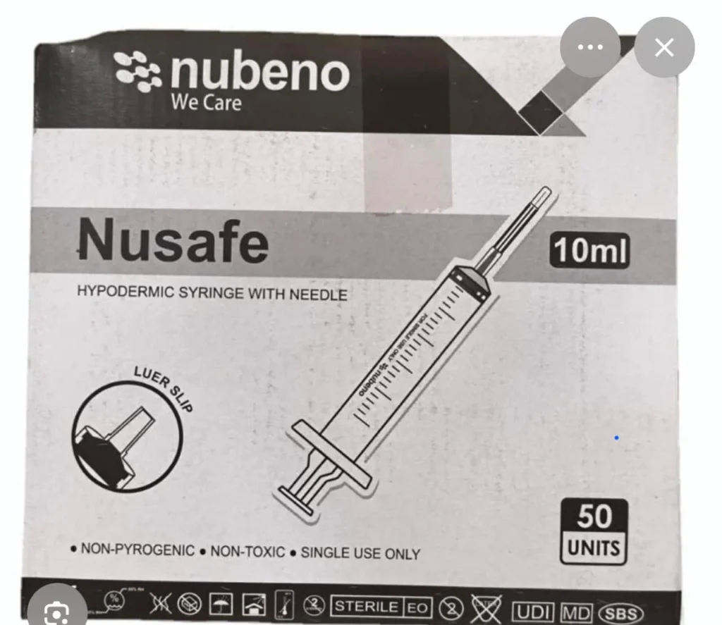SERINGUE DISPOSABLE 10 CC / 21 G NUBENO