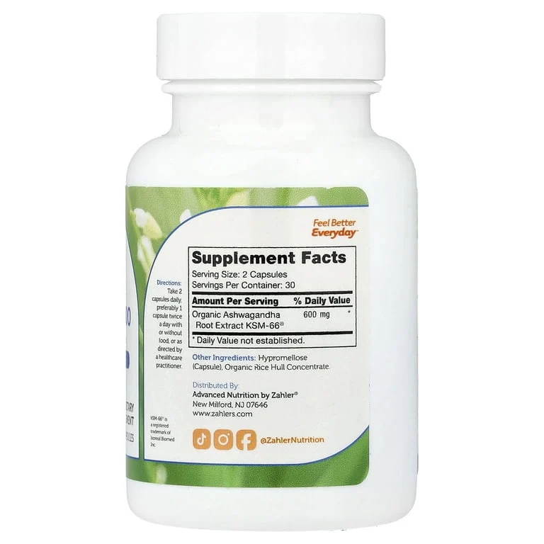 ASHWAGANDHA 60 GELULES X 300 MG NJ PHARMA - Image 1