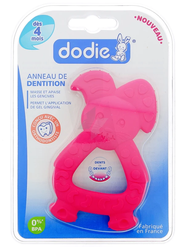 DODIE ANNEAU DE DENTITION LAPIN ROSE