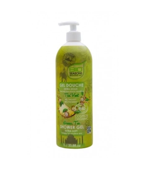 BIO SEASONS GEL DOUCHE SANS SULFATE THE VERT 1L