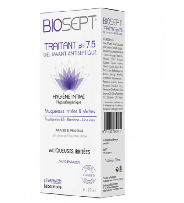 BIOSEPT 7.5 TRAITANT GEL ANTISEPTIQUE 125 ML