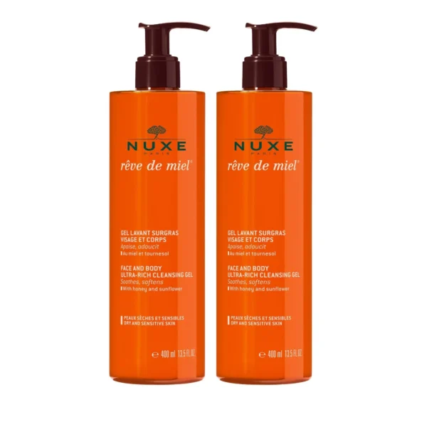 NUXE REVE DE MIEL GEL LAVANT SURGRAS VISAGE ET CORPS 400 ML