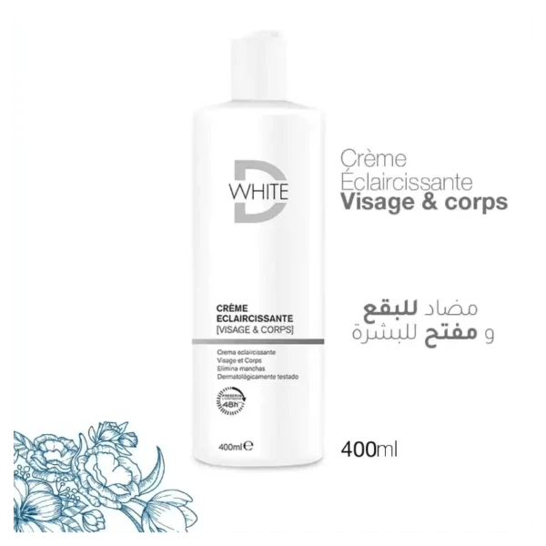DWHITE CREME ECLAIRCISSANTE VISAGE ET CORPS