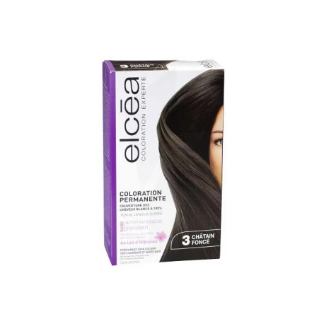 COLORATION ELCEA N°3 CHATAIN FONCE SANS AMONIAQUE SANS PARABEN
