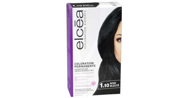 COLORATION ELCEA N°1.10 NOIR BLEUTE SANS AMONIAQUE SANS PARABEN
