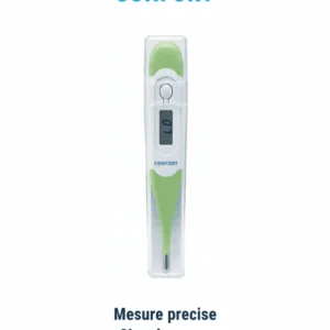 THERMOMETRE DIGITAL FLEXIBLE CONFORT TRANSPARENT COULEURS