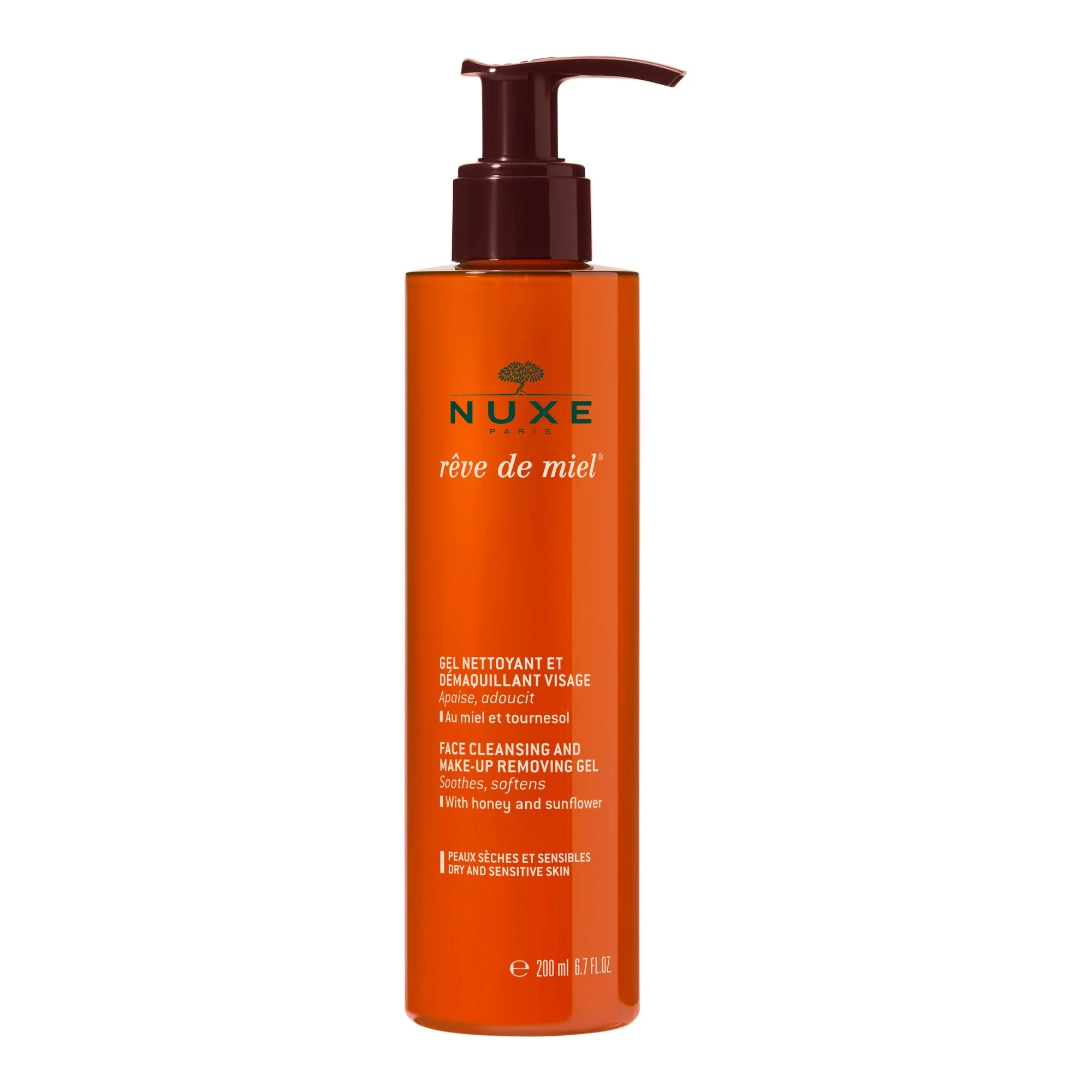 NUXE REVE DE MIEL GEL NETTOYANT ET DEMAQUILLANT VISAGE 200 ML - Image 1