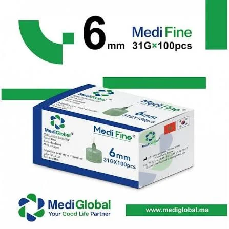 AIGUILLES 6 MM MEDIFINE X 100