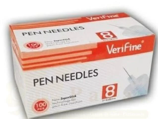 AIGUILLES 8 MM PEN NEEDLES VERT 30G 8 MM X 100