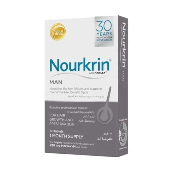 NOURKRIN MEN 60 TABLETS ANTI CHUTE