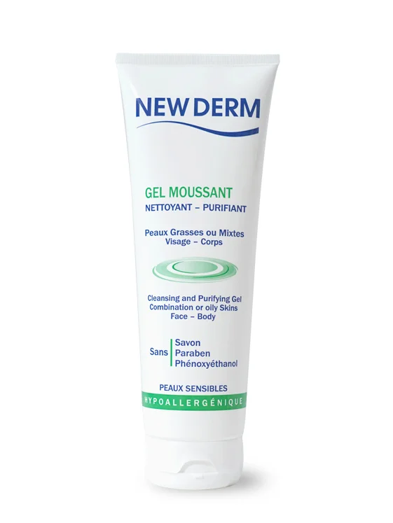 NEW DERM GEL MOUSSANT PURIFIANT PEAUX GRASSE  FL 250 ML