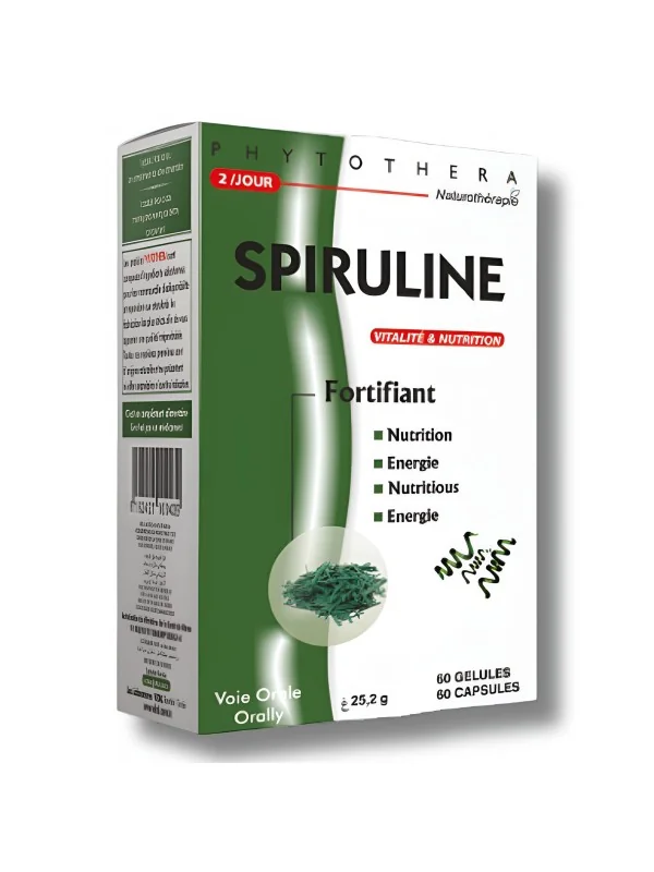 SPIRULINE PHYTOTHERA BT 60 GELULES