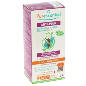 PURESSENTIEL ANTI POUX SHAMP MASQUE TRAIT 2 EN 1 + PEIGNE 150 ML