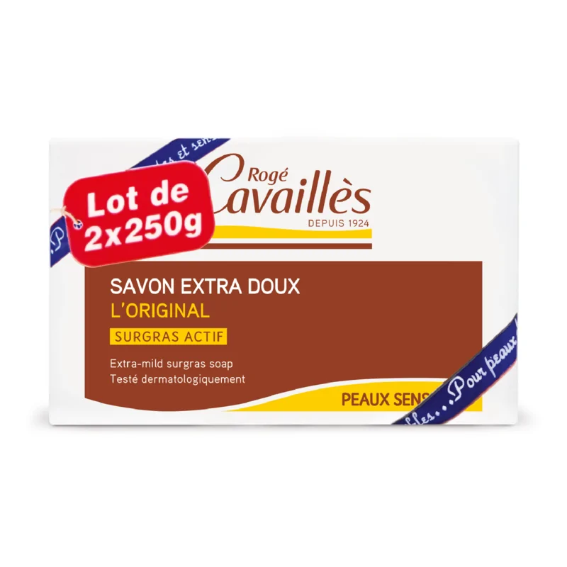 ROGE CAVAILLES SAVON PARFUME FLEUR DE COTON 250 GR X 2 - Image 1