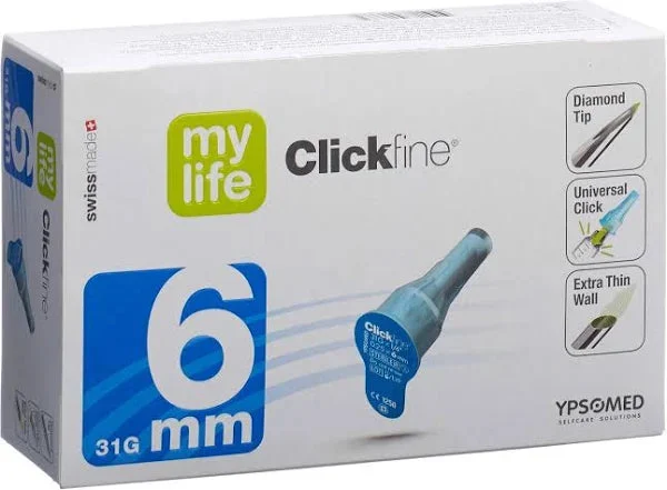 AIGUILLES 6 MM CLIK FINE 31G 6MM X 100 MY LIFE