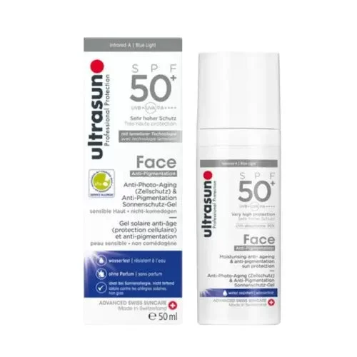 ULTRASUN 50+ VISAGE GEL SOLAIRE ANTI DEPIGMENTANTE 50 ML **********