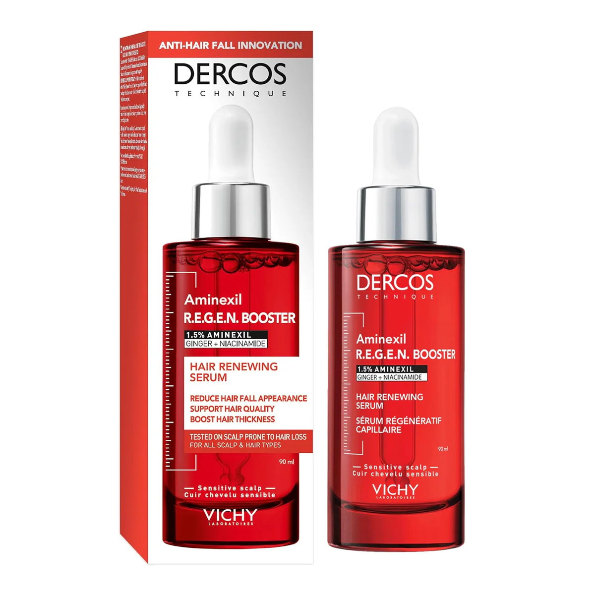 DERCOS AMINEXIL REGEN SERUM ANTI CHUTE 90 ML - Image 1