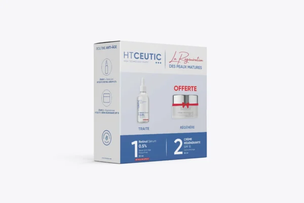 HT CEUTIC ANTI AGE RETINOL 0.5% SERUM + 2 CREMES REGENERANTE SPF15 OFFERTE COFFRET