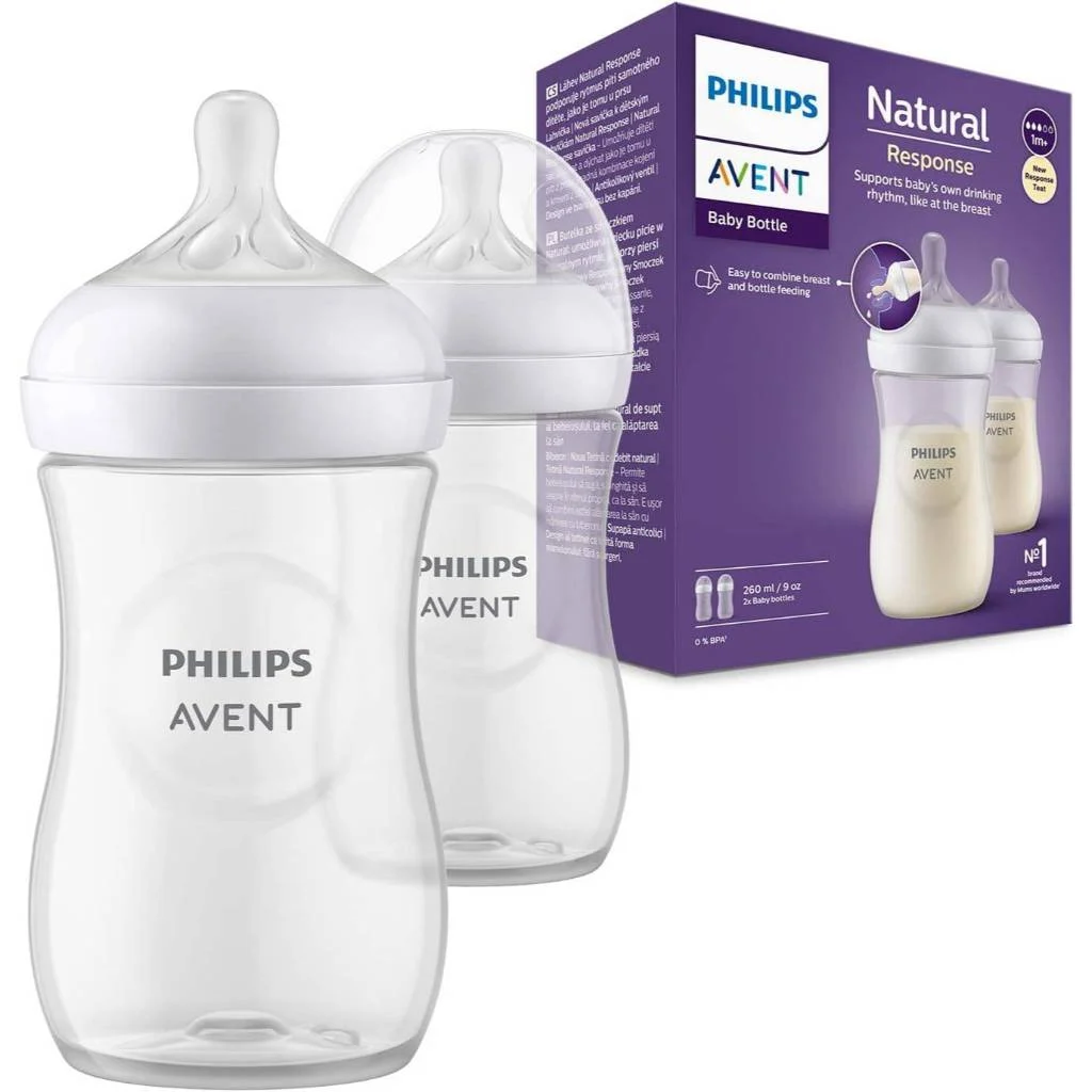 AVENT BOITE 3.0 WITH NATURAL RESPONSE TEAT 1 MOIS + 260 ML 2 PIECES 903/02 - Image 1