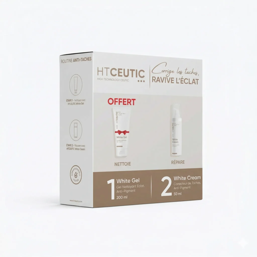 HT CEUTIC ANTI TACHE WHITE CREME 50 ML + WHITE GEL ANTI PIGMENT 200 ML OFFERT PACK