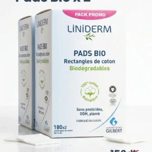 COTON REGTANGLE PADS BIO BT 180 LINIDERM X 2