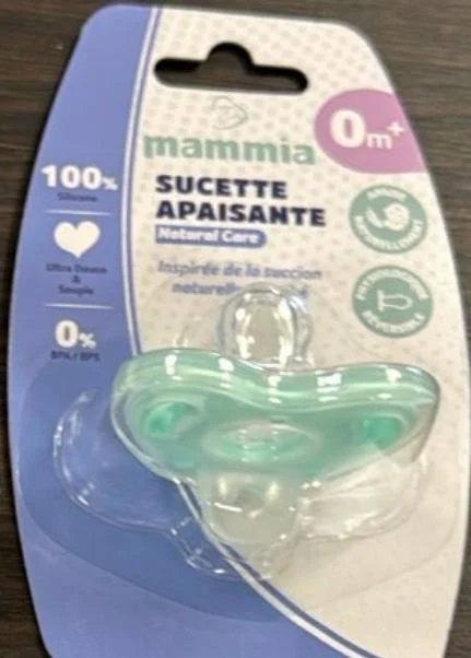MAMMIA SUCETTE APAISANTE NATURAL CARE 100% SILICONE 0 MOIS+