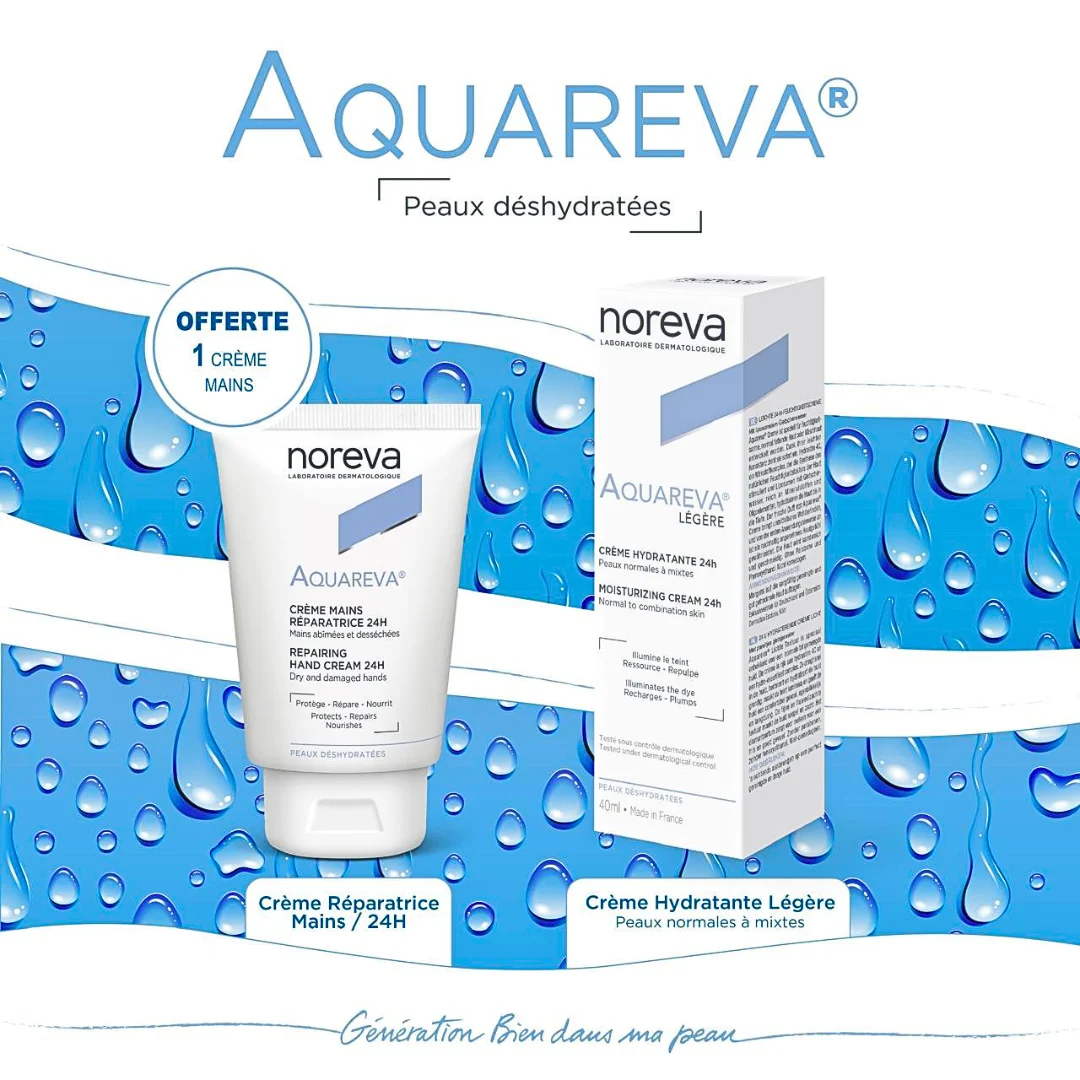 AQUAREVA CREME LEGERE 40ML+MAINS REPARATRICE 50ML DUO PACK - Image 1