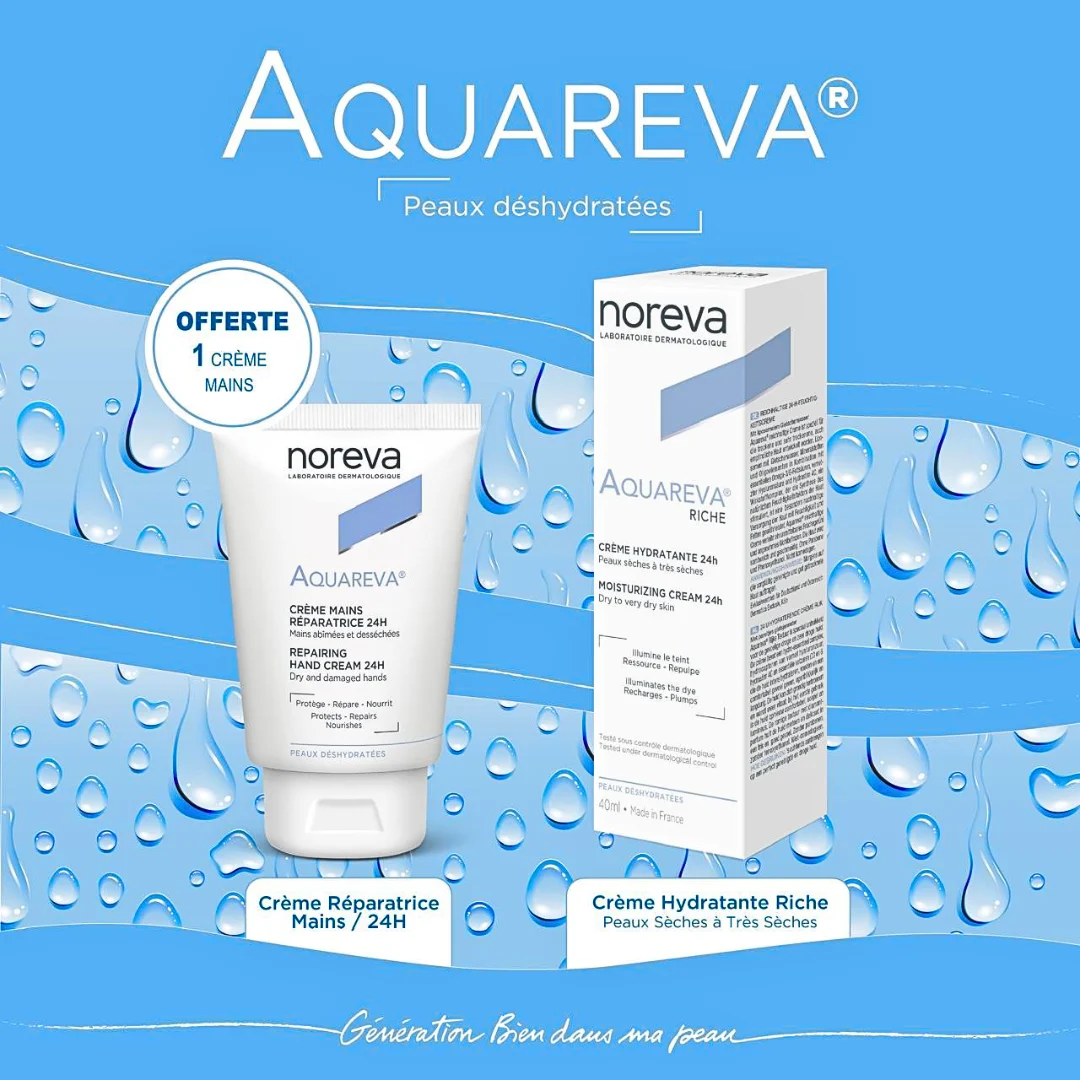 AQUAREVA CREME RICHE 40ML+MAINS REPARATRICE 50ML DUO PACK - Image 1