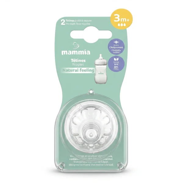 MAMMIA TETINES X 2 EN SILICONE NATURAL FEELING 3M+