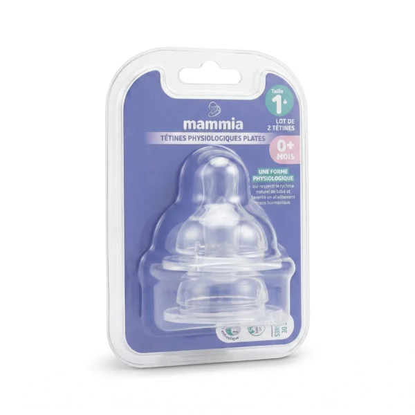 MAMMIA TETINES PLATES PHYSIOLOGIQUE EN SILICONE 0M+