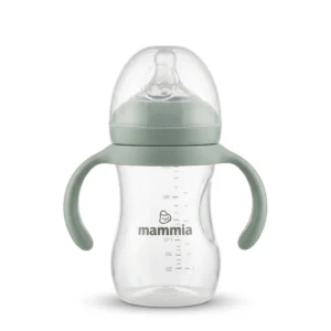 MAMMIA BIBERON NATUREL FEELING A POIGNEE 330 ML BLANC