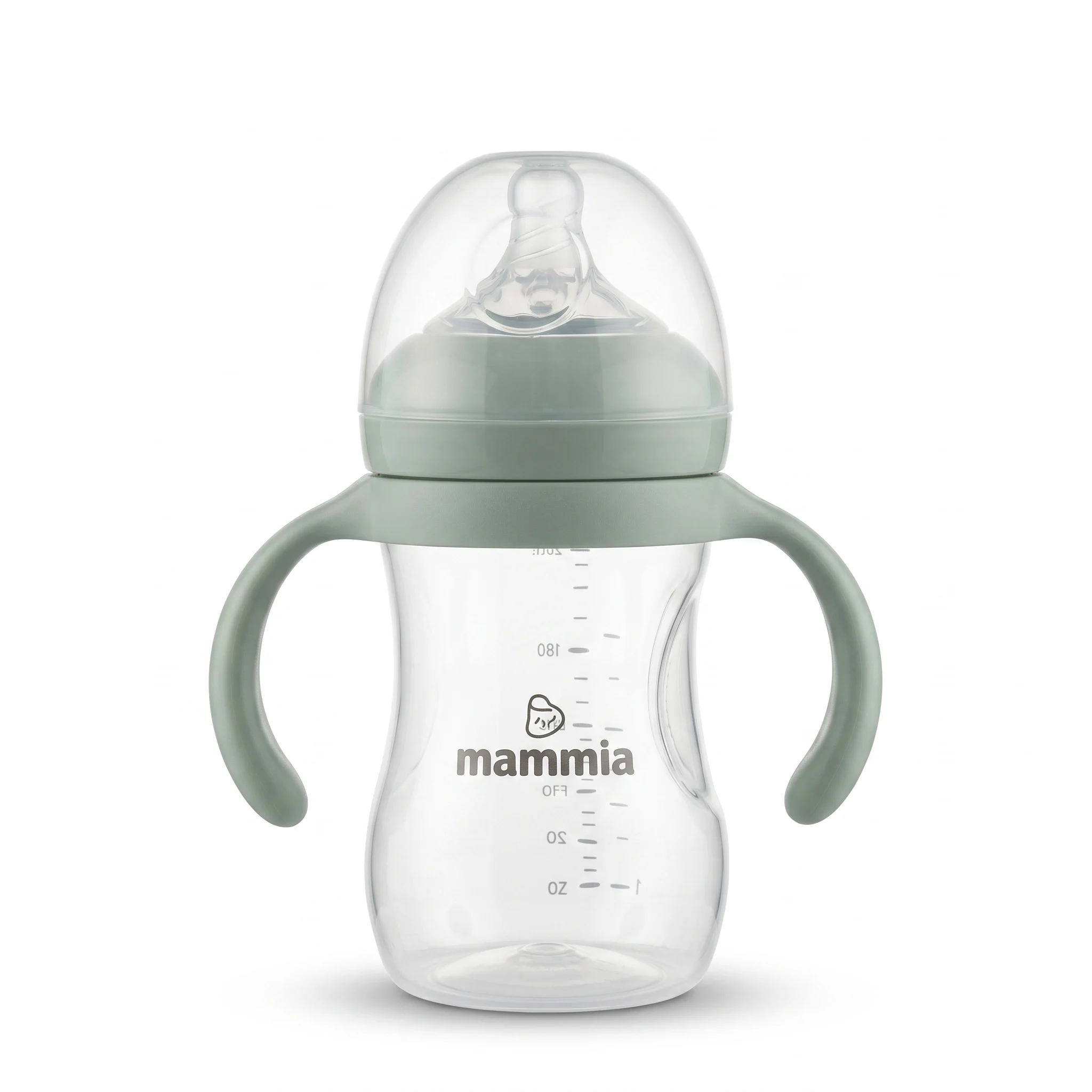 MAMMIA BIBERON NATUREL FEELING A POIGNEE 330 ML BLANC - Image 1