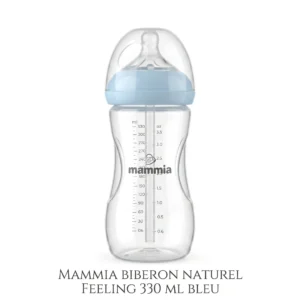 MAMMIA BIBERON NATUREL FEELING 330 ML BLEU