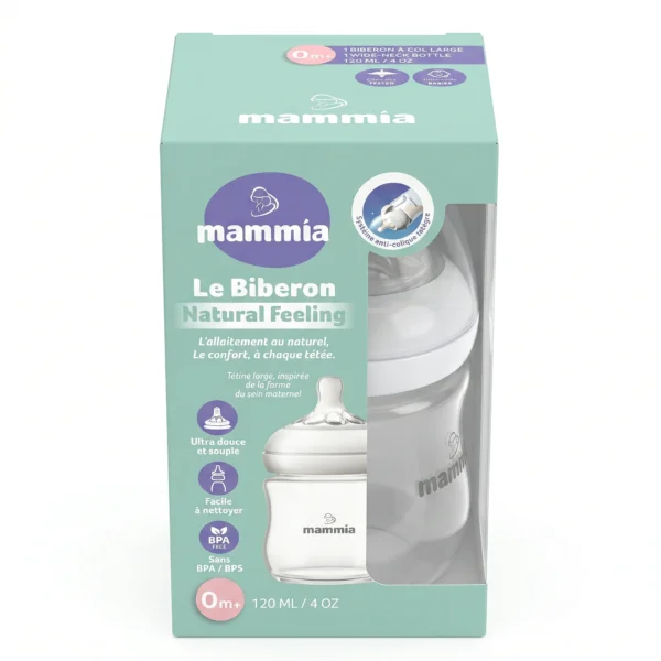 MAMMIA BIBERON NATUREL FEELING 120 ML ROSE