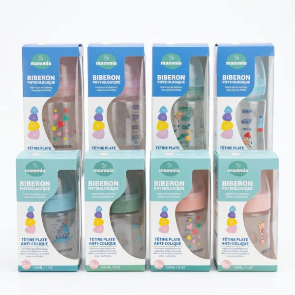 MAMMIA BIBERON PHYSIOLOGIQUE AV TETINE PLATE 120 ML