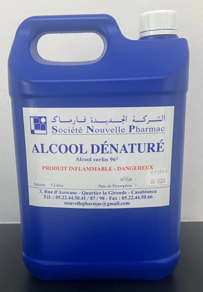 ALCOOL 5 LITRES 96% NOVELLE PHARMAC