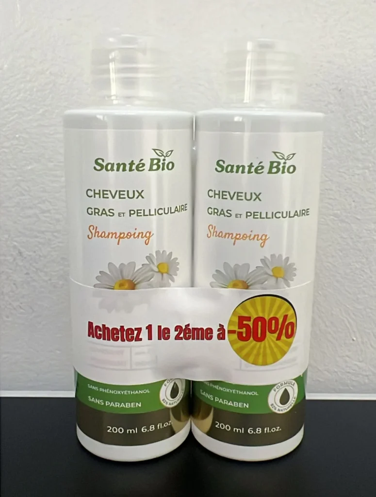 SANTE BIO SHAMPOOING ANTI PELLICULES 200 ML ACHETER 1 LE 2EME À -50% PACK