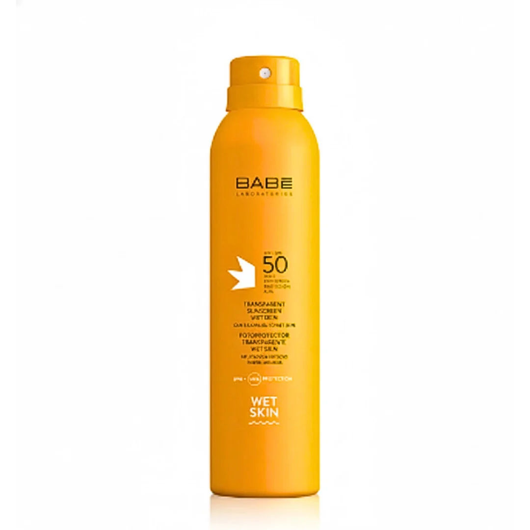BABE TRANSPARENT SUNSCREEN WET SKIN SPRAY SPF50+ 200ML - Image 1